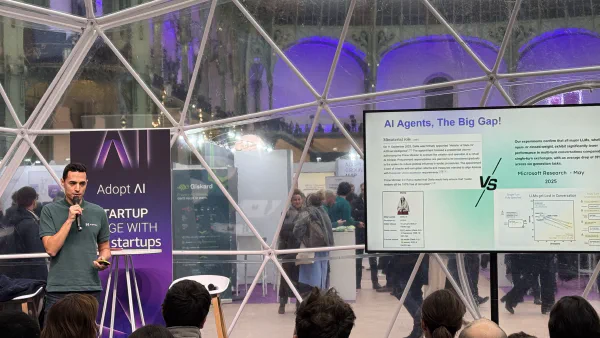 I present a slide about the performance gap in multi-turn AI agents